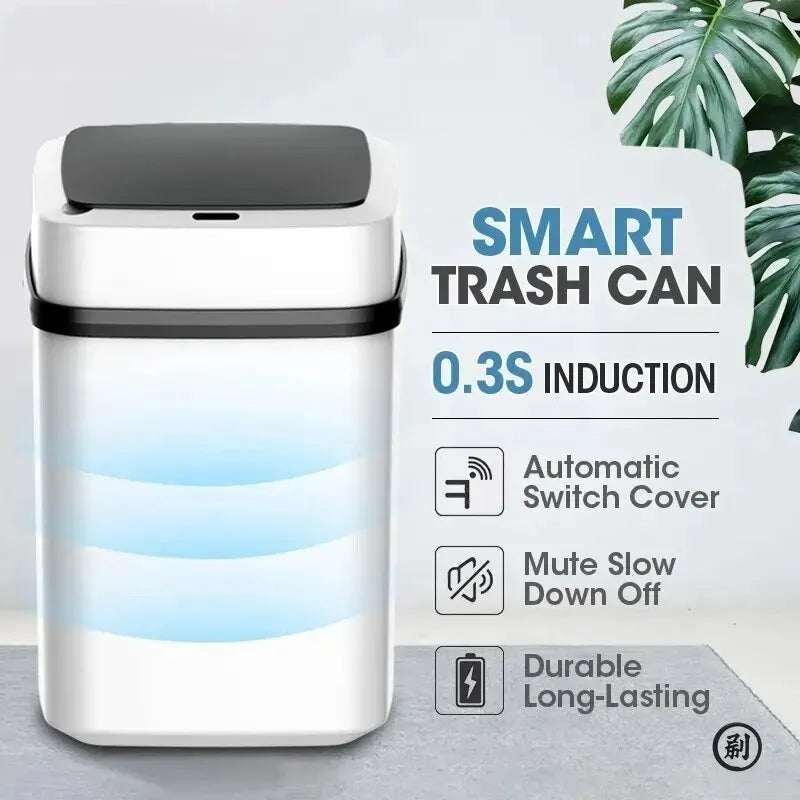 Kitchen Trash Bin 13L Bathroom Touch Trash
